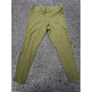 Utopia by HUE Leggings Womens 2X Green Cotton Blend Stretch Casual